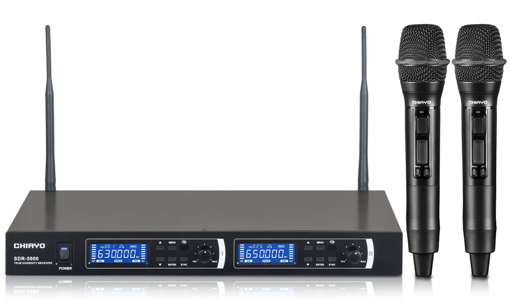 CHIAYO SDR‑5900 IrDA｜UHF 19吋雙頻道 真分集接收機｜IrDA 雙向對頻｜自動掃頻｜專業無線麥克風接收機 CHIAYO SDR‑5900 IrDA ,UHF 無線麥克風,雙頻道接收機
,19吋機架式接收機,自動對頻.會議室音響,教室音響,舞台音響,專業無線麥克風,活動音響設備,演講麥克風,無線麥克風接收器