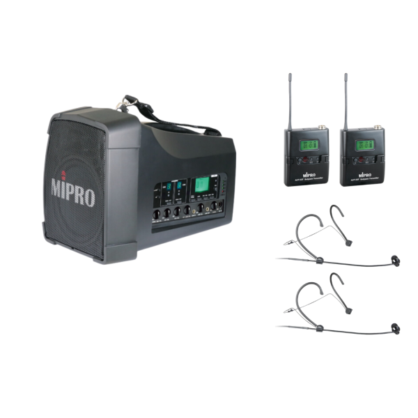 MIPRO MA-200D 雙頻道旗艦型無線喊話器 MIPRO MA-200D  雙頻道旗艦型無線喊話器, mipro ma-200d, mipro無線擴音機, 移動式擴音機, 移動式音響, 小金剛, 小蜜蜂, 喊話器