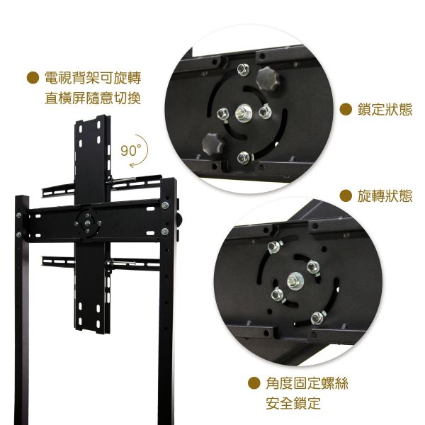 LCD‑10B‑1 移動式電視架｜行動電視架｜40–65 吋支援｜可調高度｜滾輪移動｜會議室／教室／展示用電視架 LCD‑10B‑1,移動式電視架,行動電視架,電視架 40–65吋,滾輪電視架,會議室電視架,教室電視架,展示電視架,VESA 電視架,可調高度電視架,電視移動架