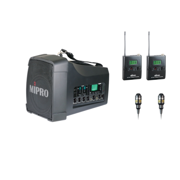 MIPRO MA-200D 雙頻道旗艦型無線喊話器 MIPRO MA-200D  雙頻道旗艦型無線喊話器, mipro ma-200d, mipro無線擴音機, 移動式擴音機, 移動式音響, 小金剛, 小蜜蜂, 喊話器