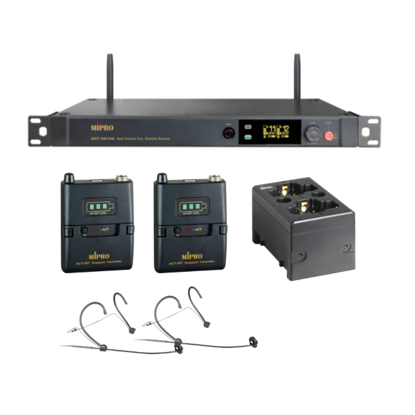 MIPRO ACT-5812A ISM 5.8 GHz 1U雙頻道無線麥克風組 無線麥克風, mipro無線麥克風,台灣製麥克風,米波羅無線麥克風,雙頻道無線麥克風, MIPRO ACT-5812A   5 GHz半U雙頻道無線麥克風組, MIPRO ACT-5812A, 會議麥克風, 教學麥克風, 無線麥克風安裝
