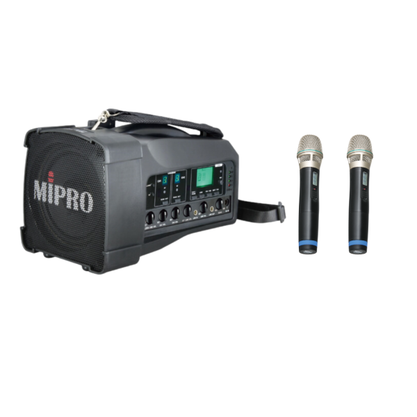MIPRO MA-100D 雙頻道迷你無線喊話器 MIPRO MA-100D 雙頻道迷你無線喊話器, mipro ma-100D, mipro無線擴音機, 移動式擴音機, 移動式音響, 小金剛, 小蜜蜂, 喊話器