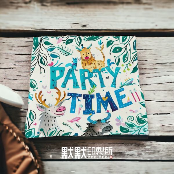 【MoreIdeas / 淺色_Party Time】長絨毛小方巾 方巾,舒適毛巾,吸水方巾,好攜帶,擦拭,出遊必備