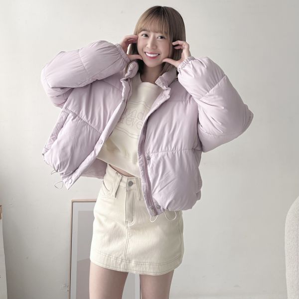 立領鋪棉麵包外套 