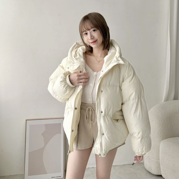 連帽麵包鋪棉外套 