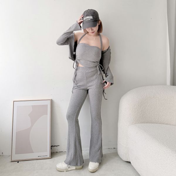 背心抽繩3件套褲裝 