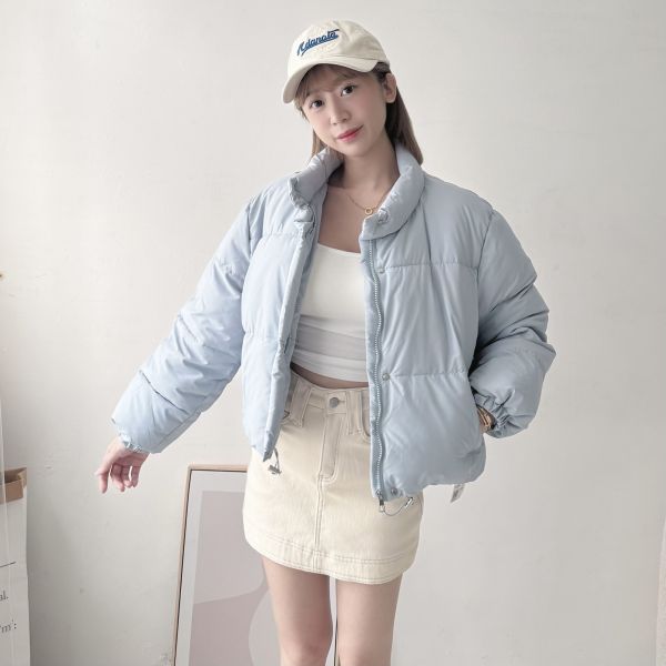 立領鋪棉麵包外套 