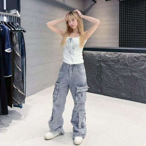 【514專屬】工裝微喇長褲 