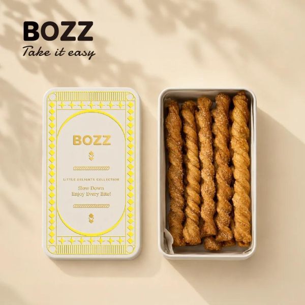 【BOZZ職人手工點心】酸種捲捲酥禮盒(14入/盒)-無提袋 