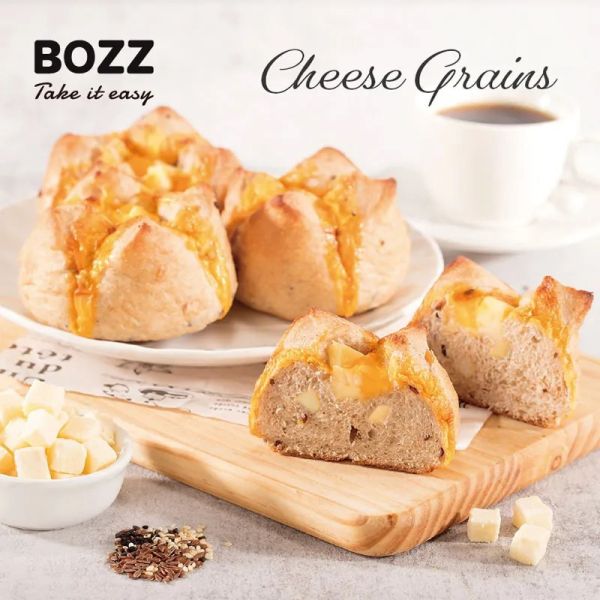 【BOZZ】人氣熱銷組：海鹽焦糖包*2袋/草莓乳酪穀物包*2袋/雙莓穀物包*3袋/起士穀物包*3袋/可頌*3袋  (1袋2入,共13袋) 