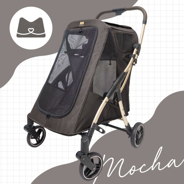 Puff 全方位寵物推車 - 摩卡棕 Mocha 