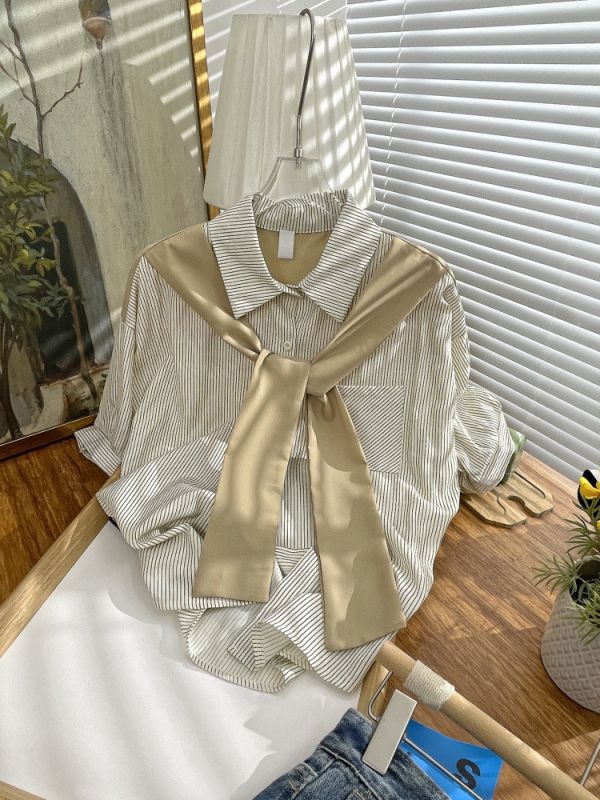 (預購)假兩件式襯衫短袖 