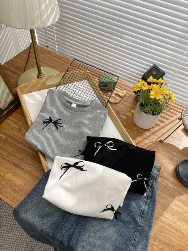 (預購)蝴蝶結珍珠短袖 