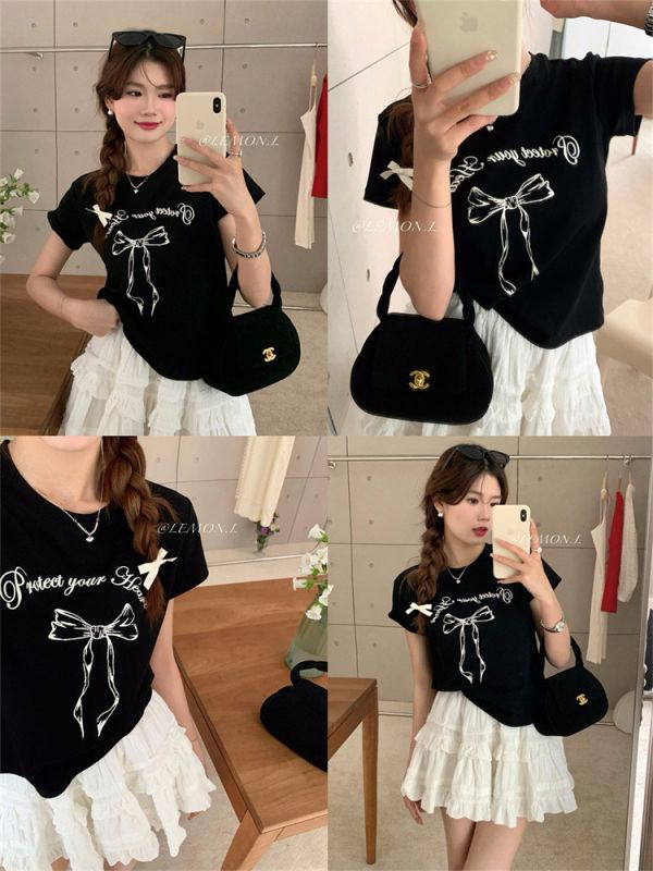 (預購)線條蝴蝶蝶短袖 