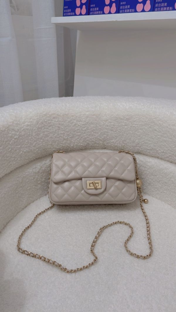 真皮高質感菱格包 