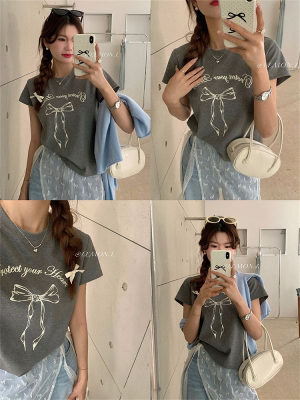 (預購)線條蝴蝶蝶短袖 