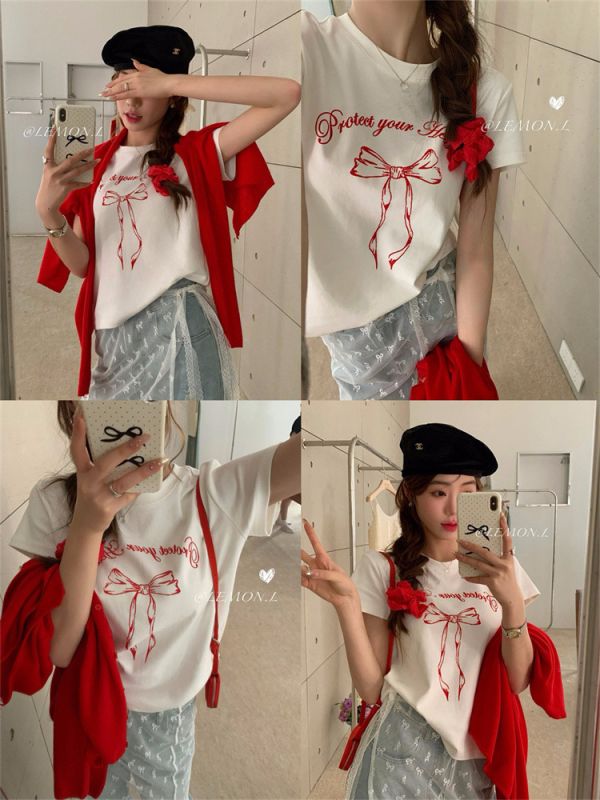 (預購)線條蝴蝶蝶短袖 