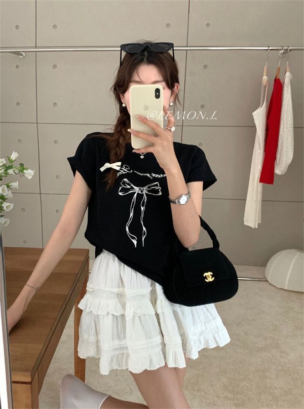 (預購)線條蝴蝶蝶短袖 