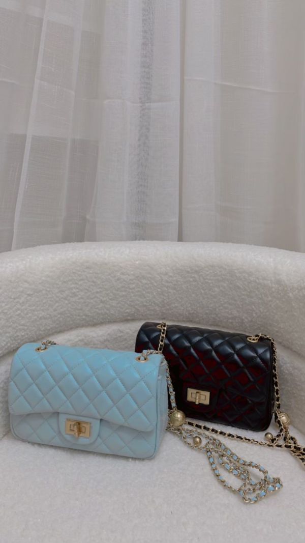 真皮高質感菱格包 