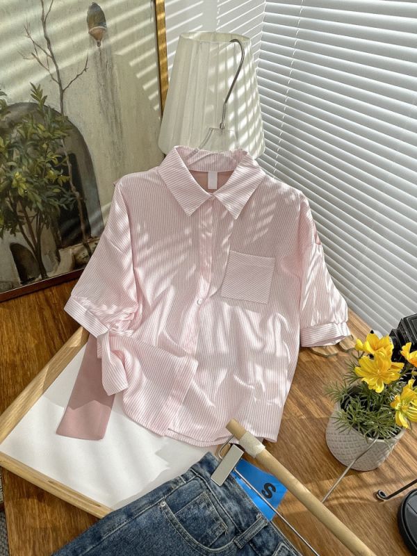 (預購)假兩件式襯衫短袖 