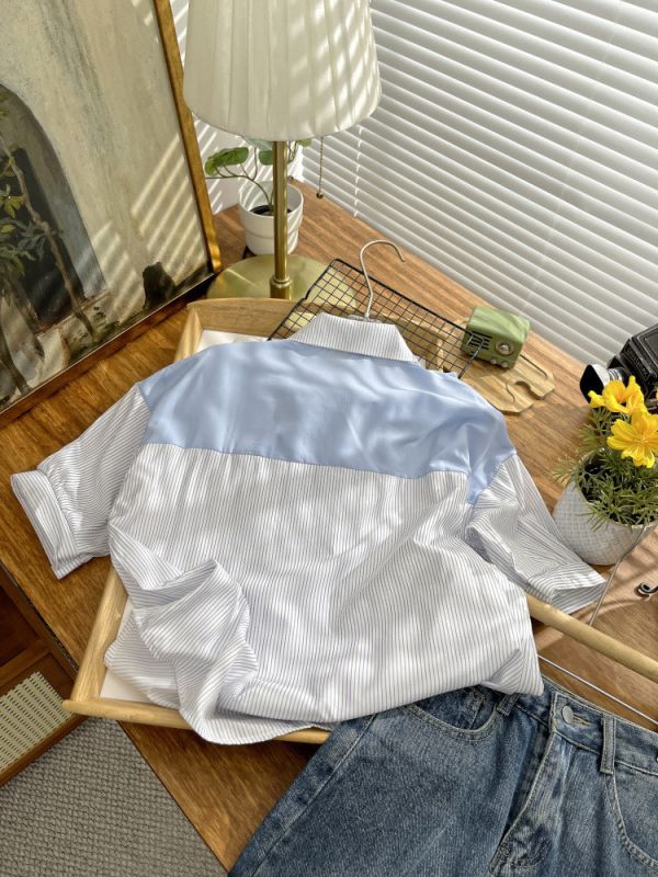 (預購)假兩件式襯衫短袖 