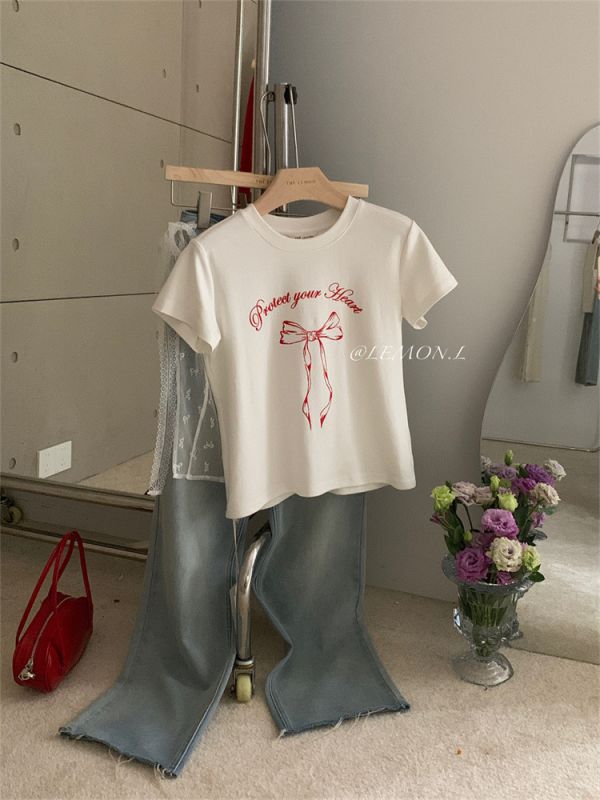 (預購)線條蝴蝶蝶短袖 