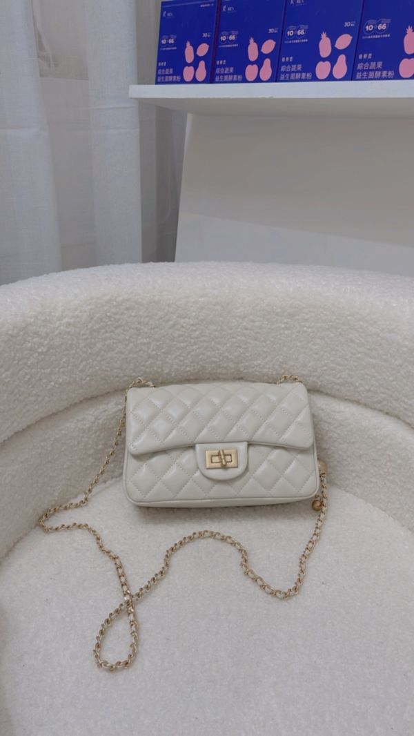 真皮高質感菱格包 