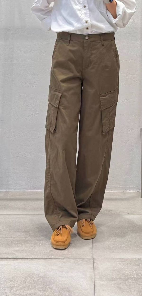 俐挺雙袋工裝褲 工裝褲,雙口袋長褲,女裝工裝褲,直筒長褲,寬版長褲,立體口袋設計