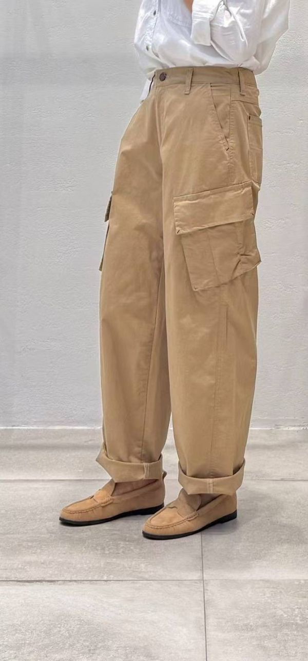 俐挺雙袋工裝褲 工裝褲,雙口袋長褲,女裝工裝褲,直筒長褲,寬版長褲,立體口袋設計