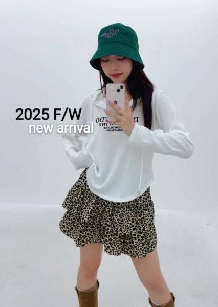 野魅層次豹紋短裙 豹紋短裙,層次短裙,荷葉裙,高腰短裙,秋冬短裙,女裝短裙,豹紋穿搭,雪紡短裙,韓系短裙,時尚短裙