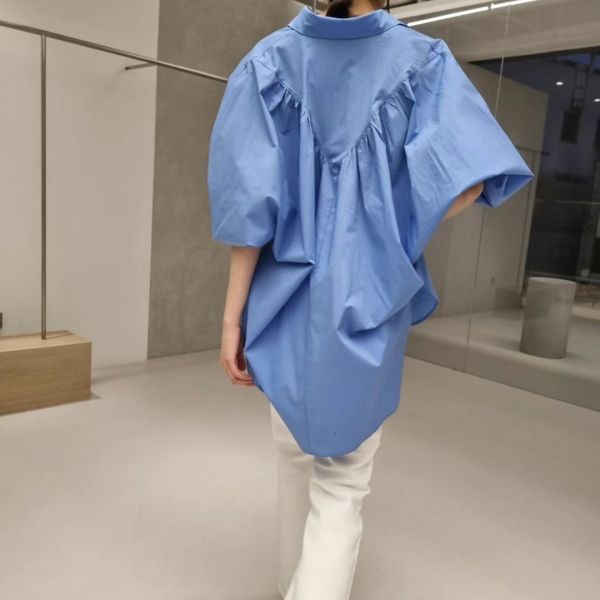 正韓簡約白色、藍色襯衫 襯衫