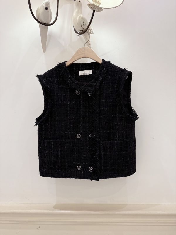 法式毛邊編織背心 編織背心, 毛邊背心, 雙排扣背心, 法式背心, 層次穿搭, 女生背心, 秋冬背心, 氣質背心