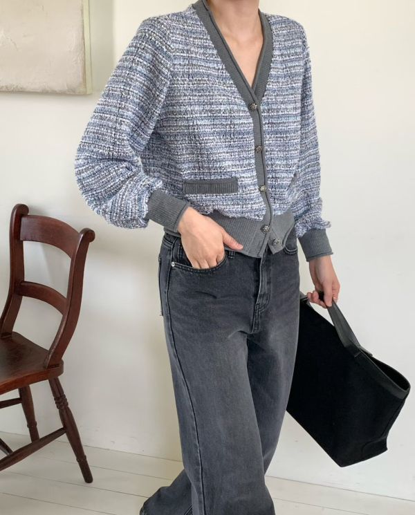 香頌織金扣外套 香頌織金扣外套,法式外套,短版外套,呢料上衣,金扣外套,設計感外套,秋冬女裝,氣質女裝,高質感外套,正韓外套