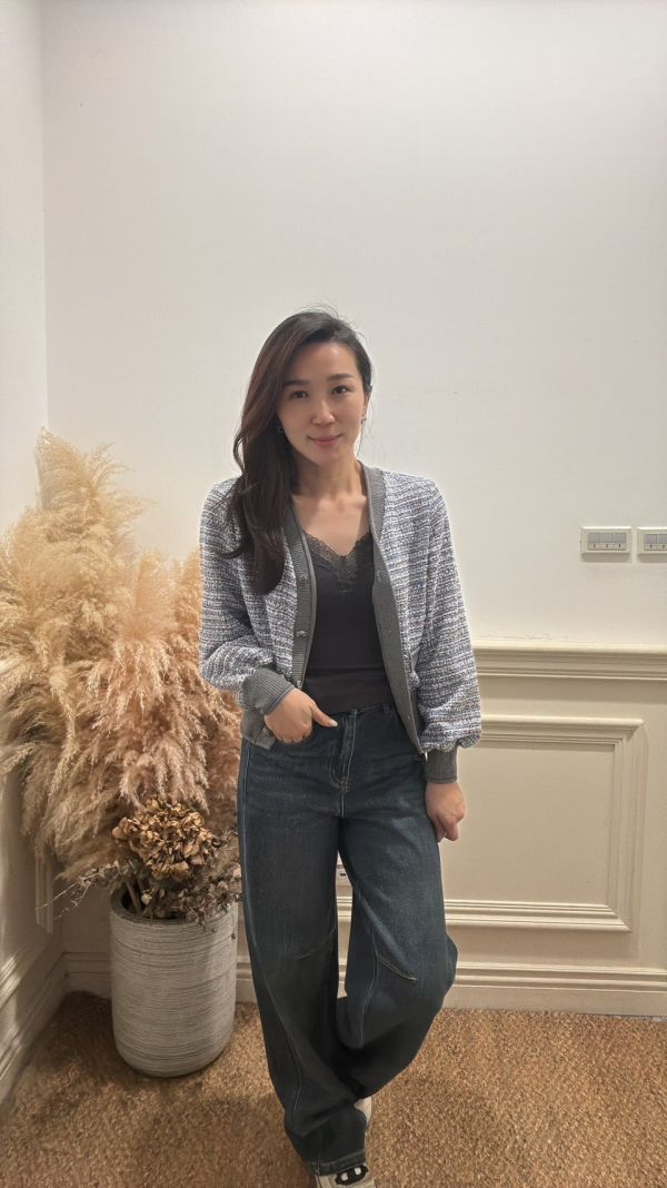 香頌織金扣外套 香頌織金扣外套,法式外套,短版外套,呢料上衣,金扣外套,設計感外套,秋冬女裝,氣質女裝,高質感外套,正韓外套