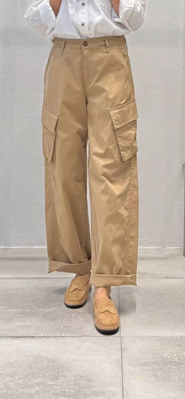 俐挺雙袋工裝褲 工裝褲,雙口袋長褲,女裝工裝褲,直筒長褲,寬版長褲,立體口袋設計