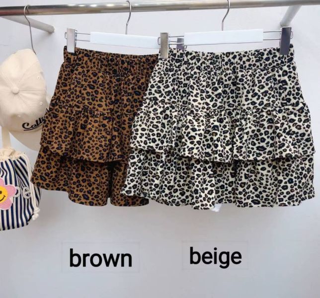 野魅層次豹紋短裙 豹紋短裙,層次短裙,荷葉裙,高腰短裙,秋冬短裙,女裝短裙,豹紋穿搭,雪紡短裙,韓系短裙,時尚短裙