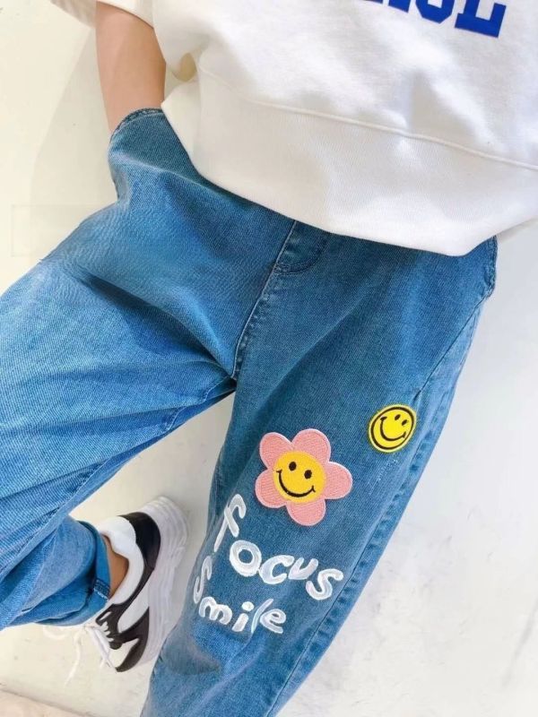 正韓微笑牛仔·花語繽紛 牛仔褲