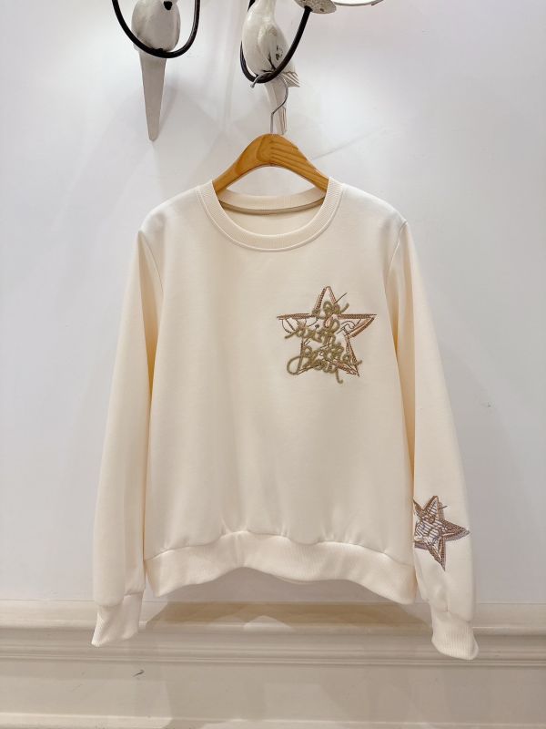 星芒刺繡柔軟微厚棉衣 棉質上衣,刺繡上衣,立體刺繡,休閒上衣,微厚上衣,圓領上衣,百搭上衣,秋冬上衣