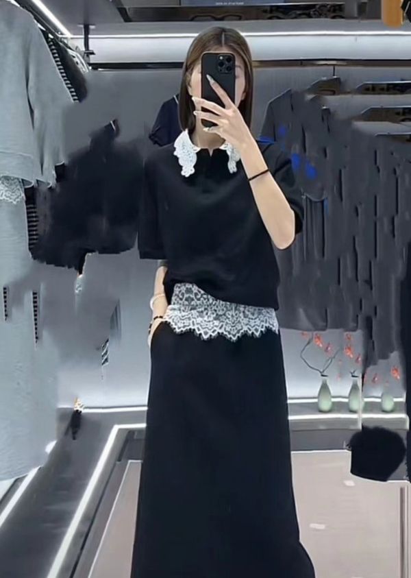 Le molt 法式慵懶感蕾絲邊柔感套裝 一套穿出溫柔氛圍 一套