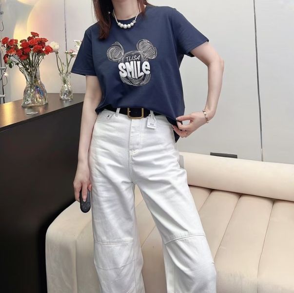 Le molt 微笑線條Tee 米妮T恤,Mickey上衣,卡通T恤,休閒Tee,可愛短袖,百搭上衣,減齡穿搭,韓系風格,簡約童趣T恤,女裝T恤推薦