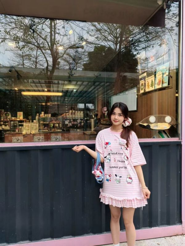 Le molt 超可愛條紋爆款連衣裙 懶人穿搭慵懶風 連衣裙