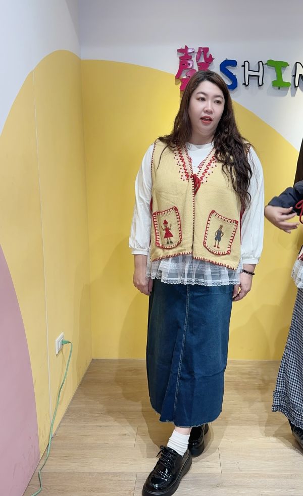 Y2K風復古色牛仔工裝長裙 