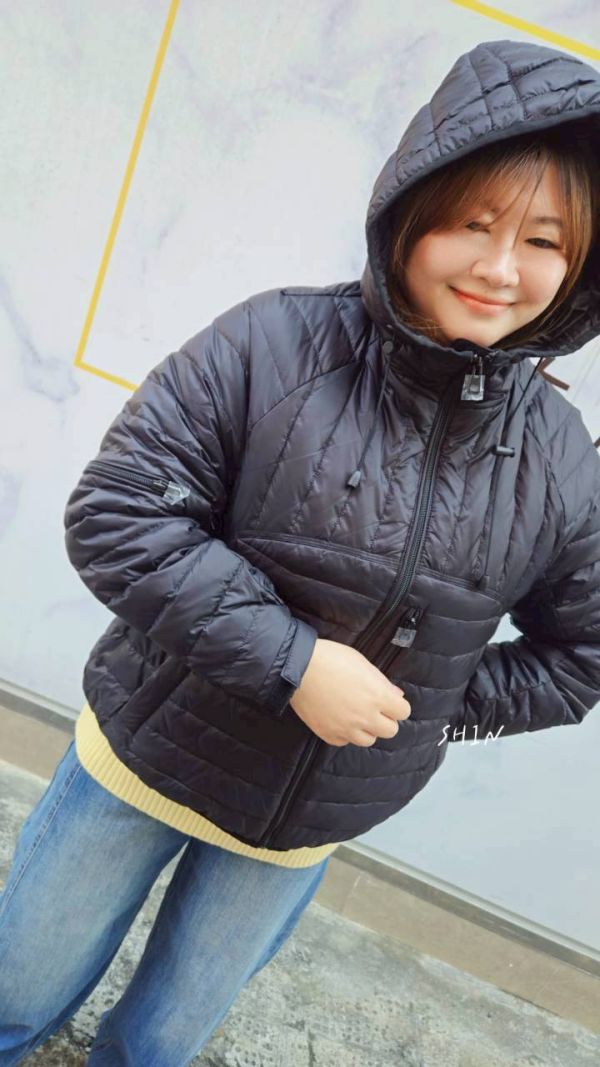 層層羽絨外套 