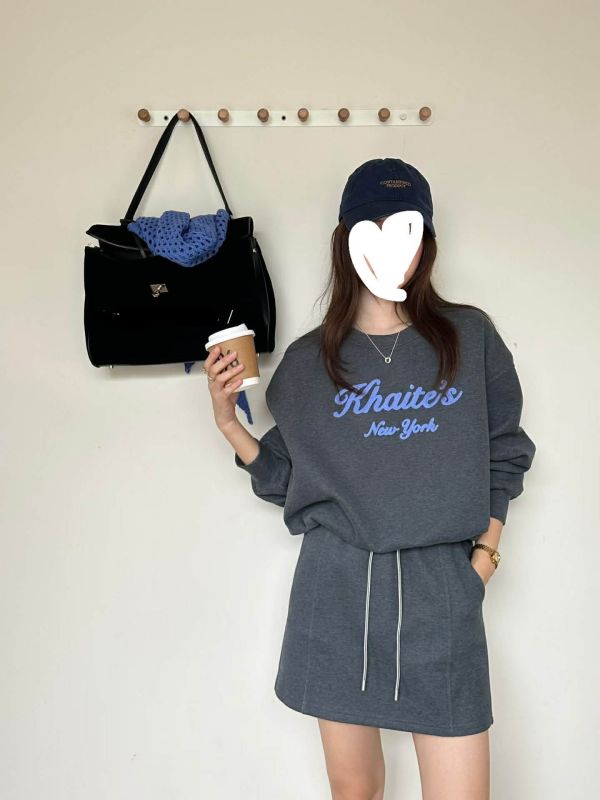 批巾上衣褲裙組(黑/卡其/咖) 