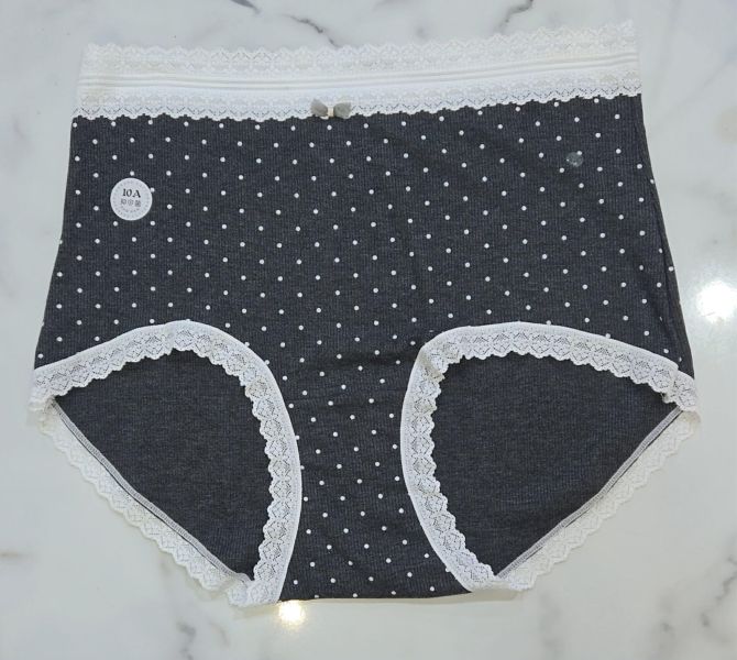 滿版蝴蝶結滾蕾絲加大內褲(白/深灰/紫/淺灰) 