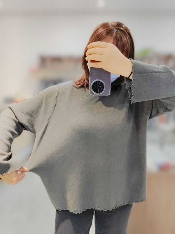 木耳邊針織內搭衣(咖/黑/灰/卡其/白) 