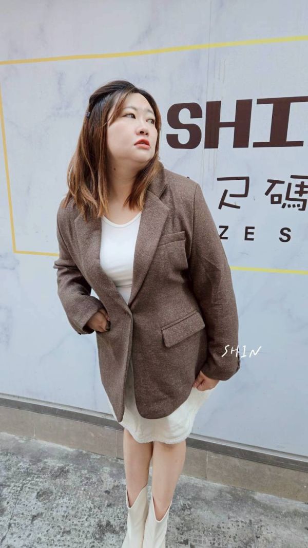 銀線繫帶設計西裝外套(咖/灰) 