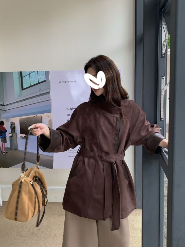 麂皮風衣外套(卡其/深咖/深灰) 