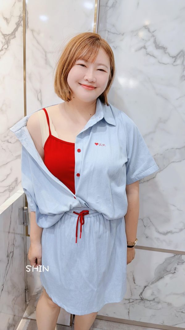 鹽系學生休閒風三件套(淺藍/深藍) 