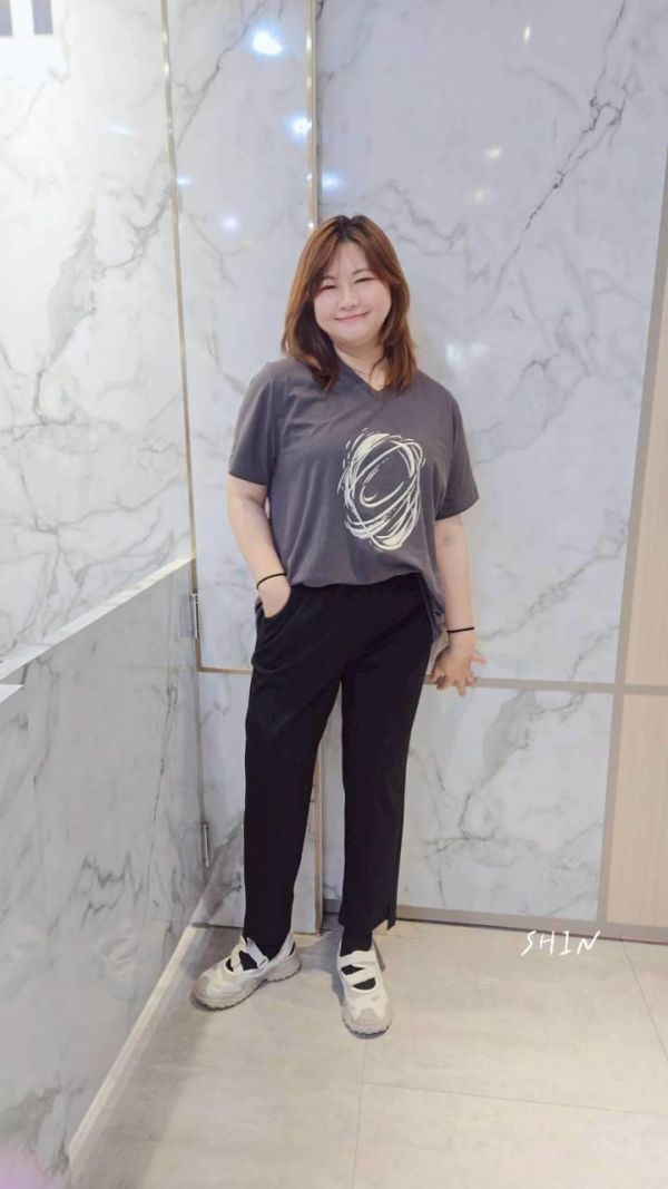 小圓鐵片九分哈倫褲 